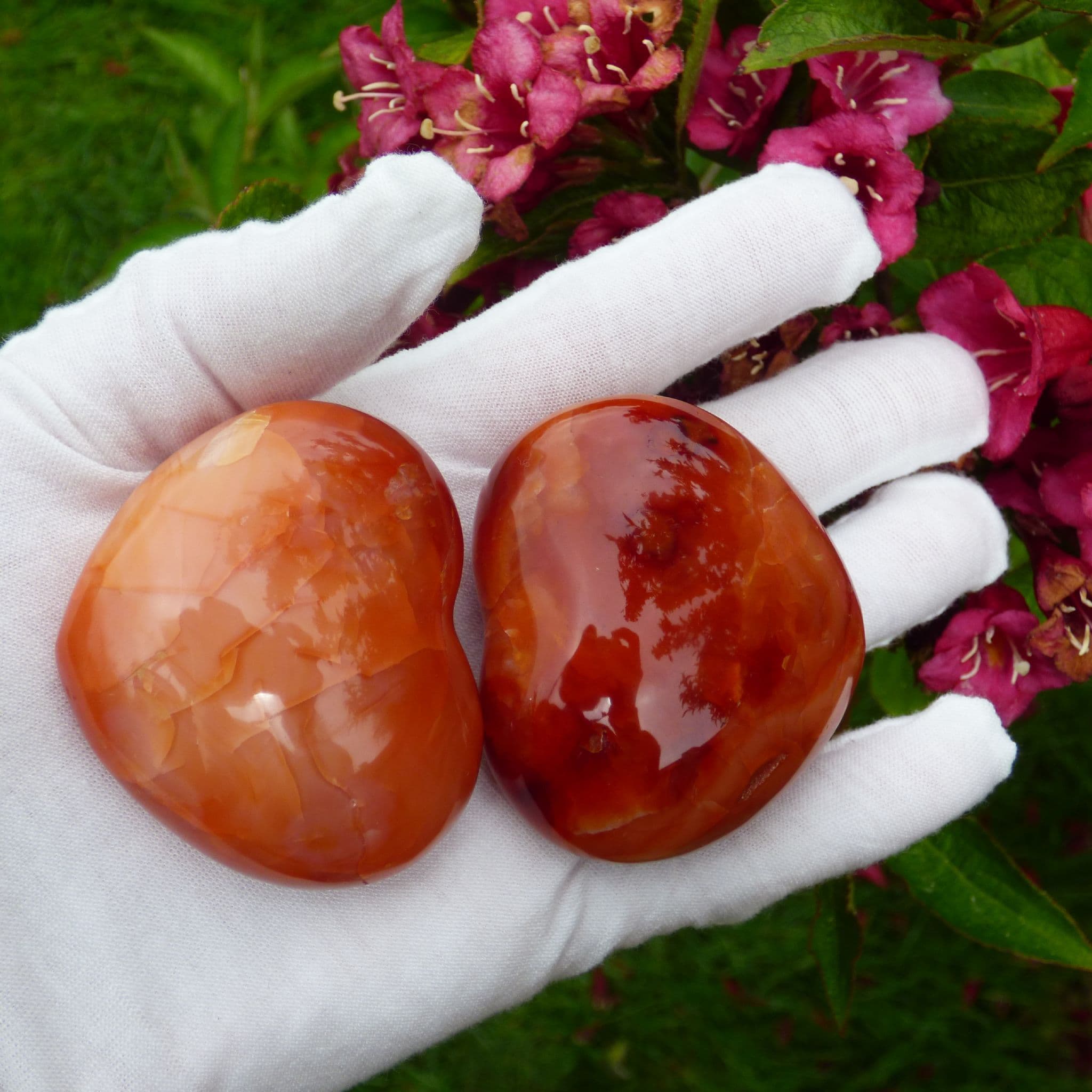 Carnelian and Sardonyx Crystal Gemstones