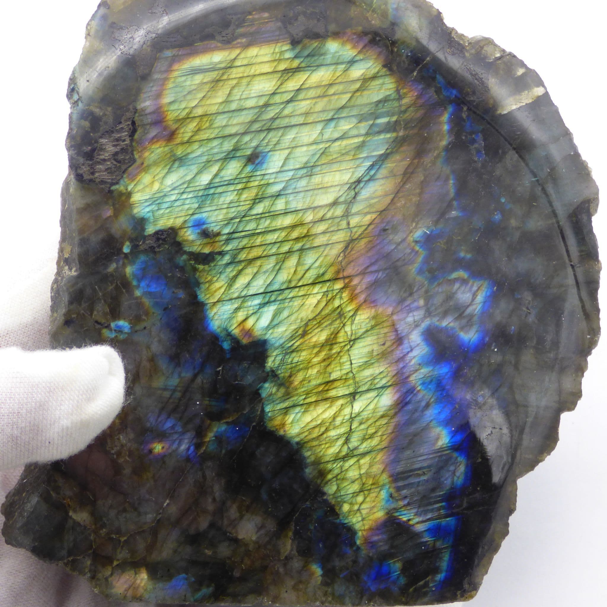 Labradorite Freeform Crystal from Madagascar Exceptional Colours 434 gm