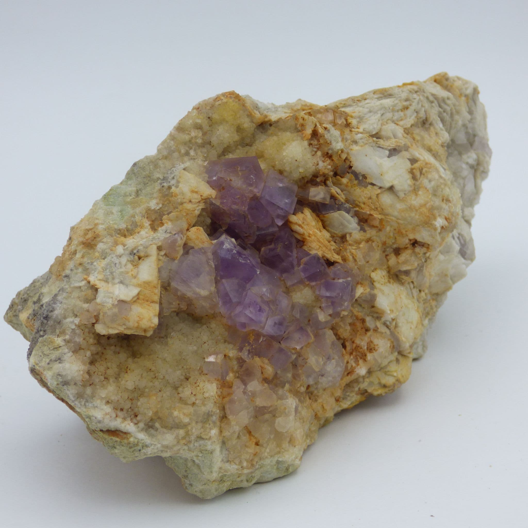 Lilac Fluorite Crystal Cluster from Berbes Spain + Stand