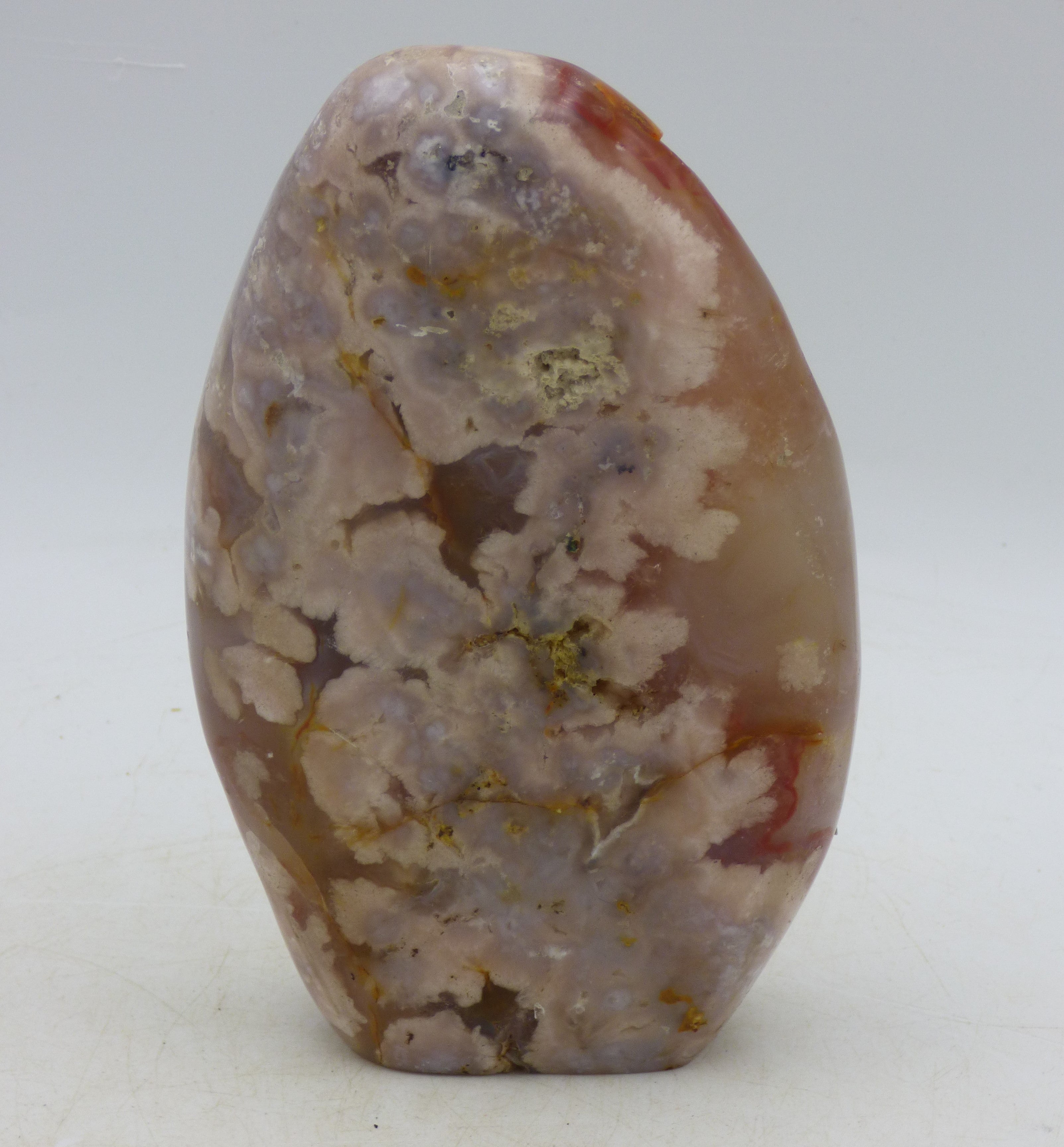 Nature Cherry Blossom Natural Agate Crystal Freeform