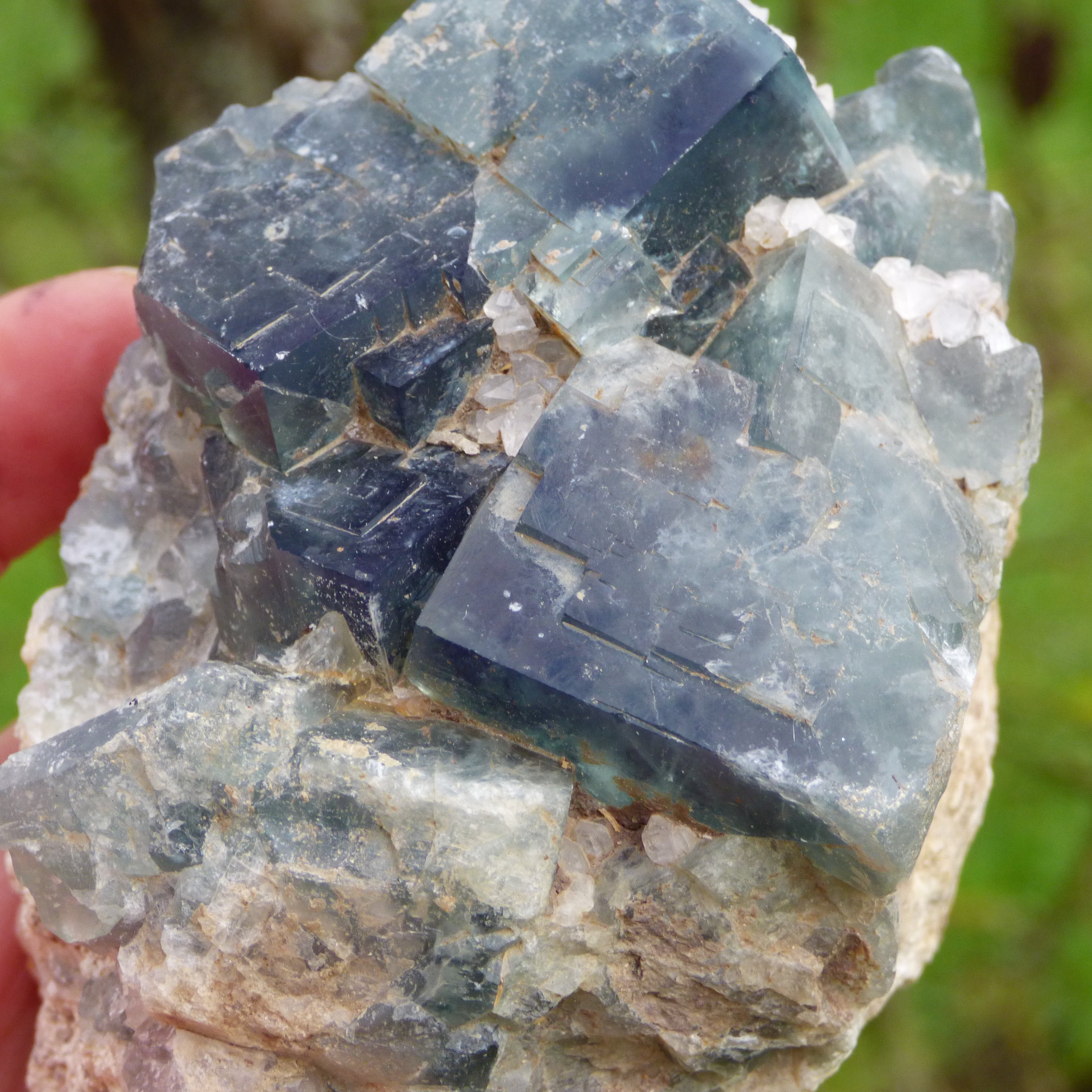 Natural Green Fluorite Crystal Cluster from Madagascar with Display Stand