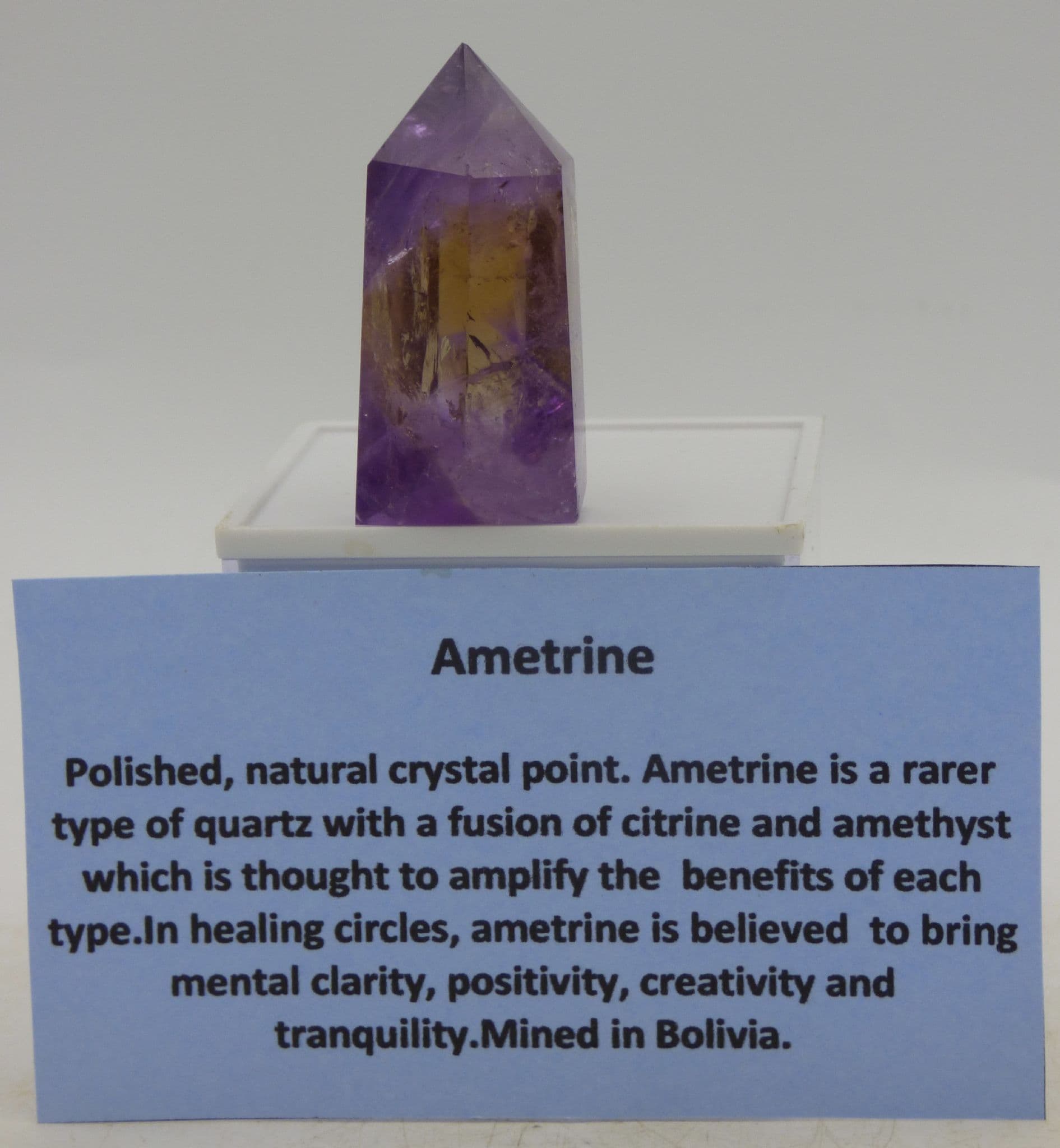 Ametrine Crystal  point +  Organza Gift Bag