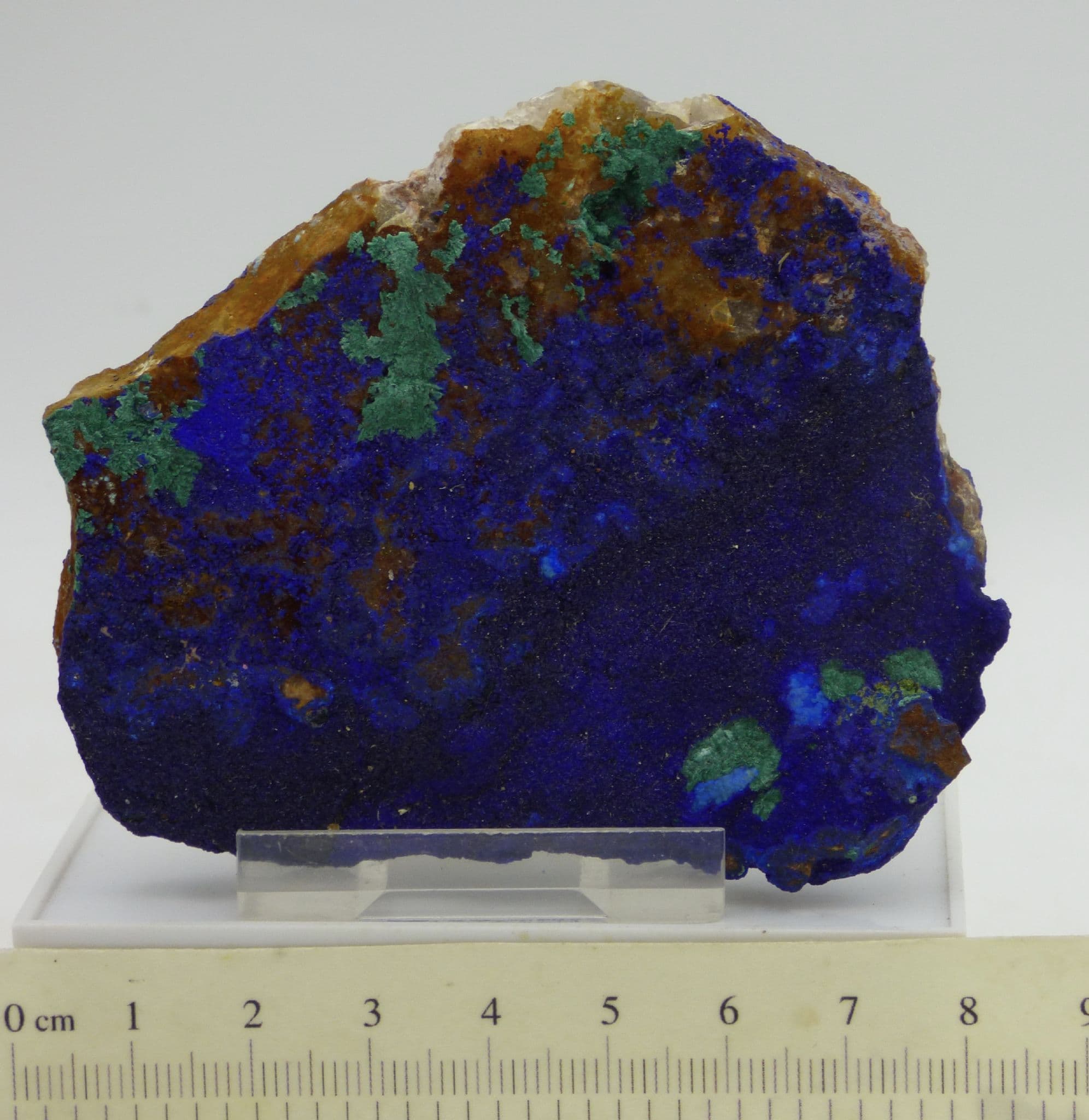 Azurite Malachite Raw Crystal Gemstone Deep Blue/Green 116 gms + Stand