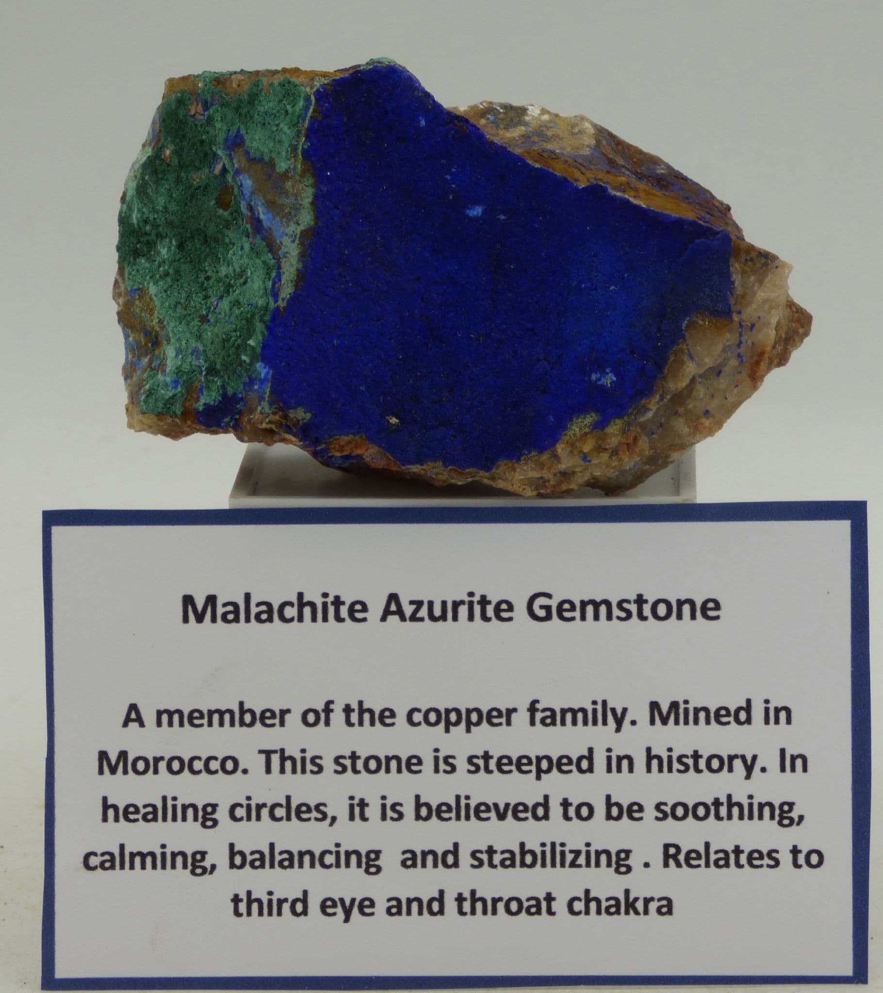 Azurite Malachite Raw Crystal Gemstone Deep Blue/Green 166 gms