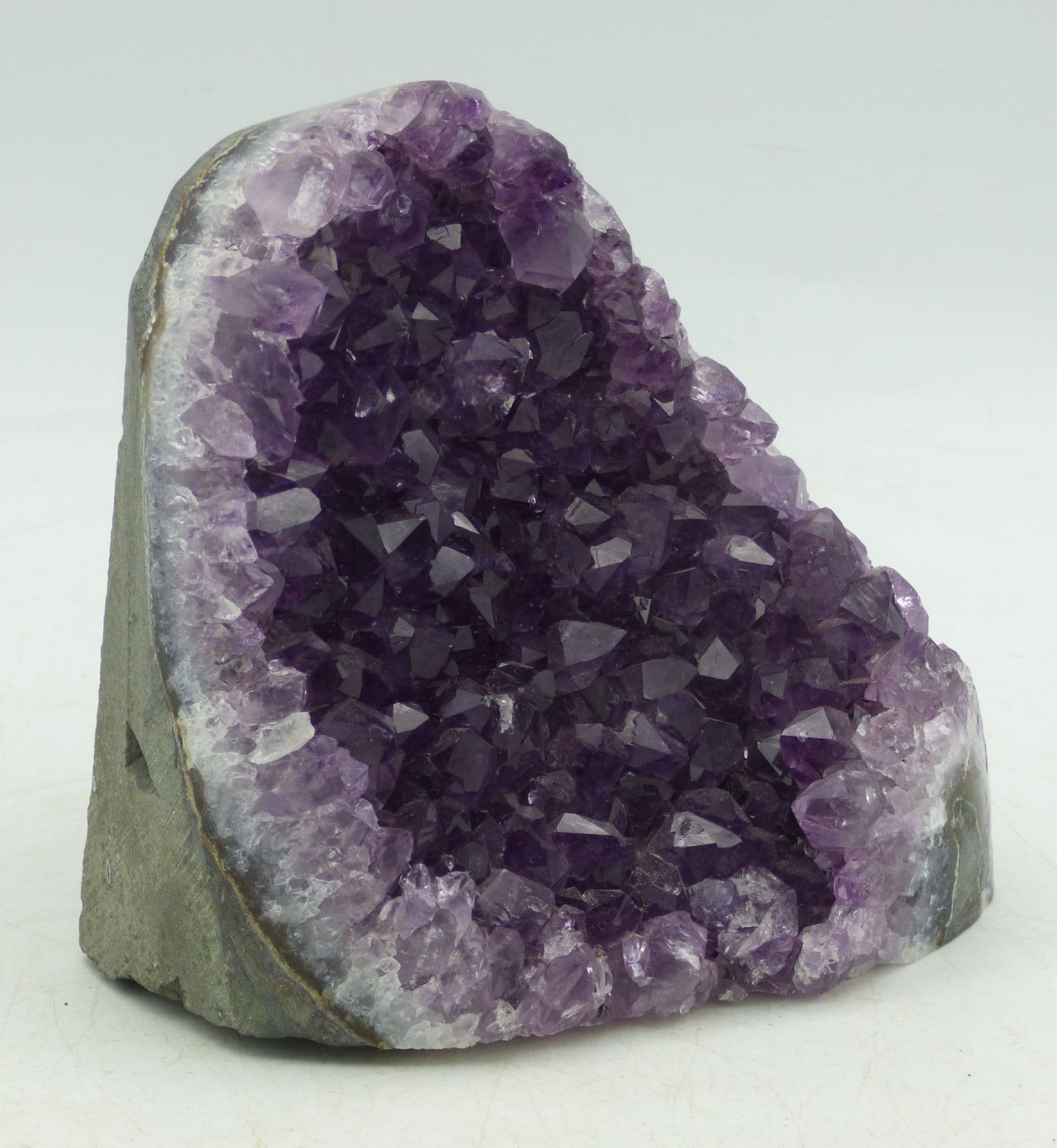 Freestanding Amethyst Crystal Geode Uruguay  Cluster 443 gm