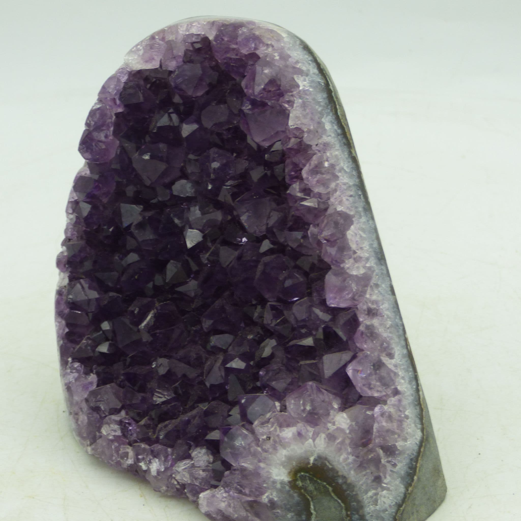 Freestanding Amethyst Crystal Geode Uruguay  Cluster 443 gm