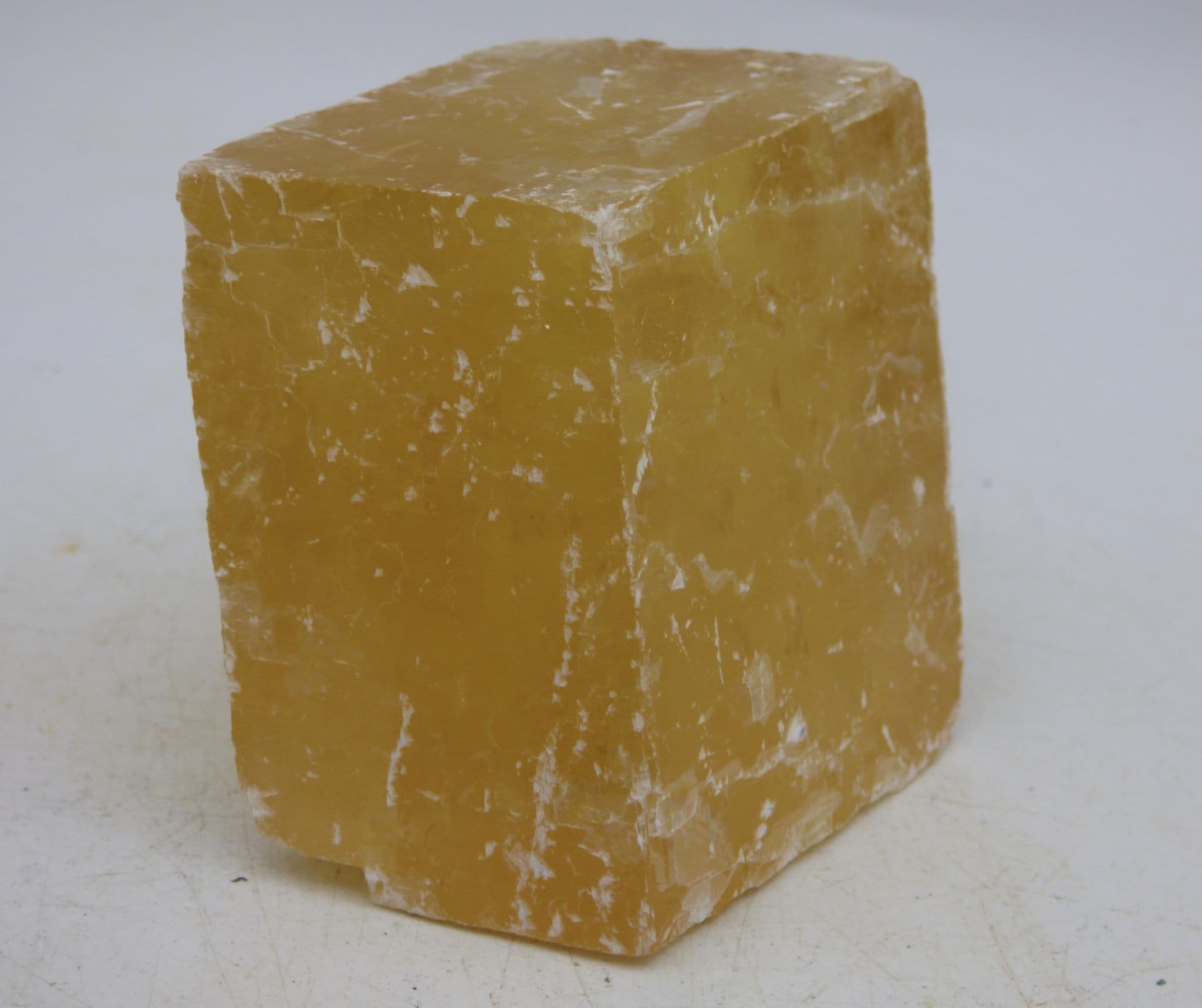 Honey Calcite Crystal Rhombohedron