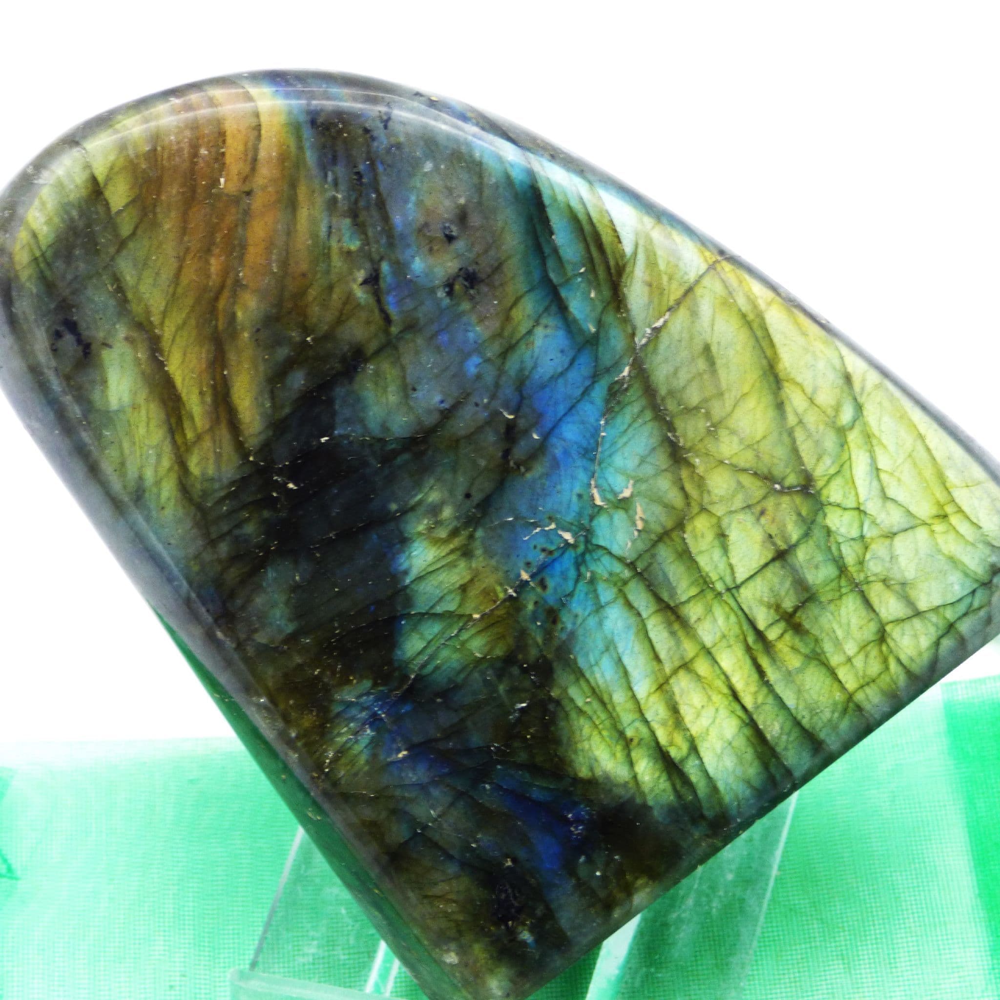 Labradorite Freeform Crystal from Madagascar 204 gm 7.8 cm