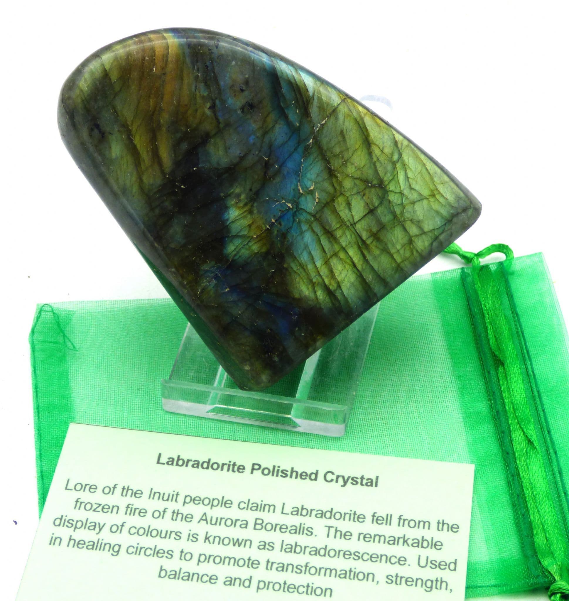 Labradorite Freeform Crystal from Madagascar 204 gm 7.8 cm