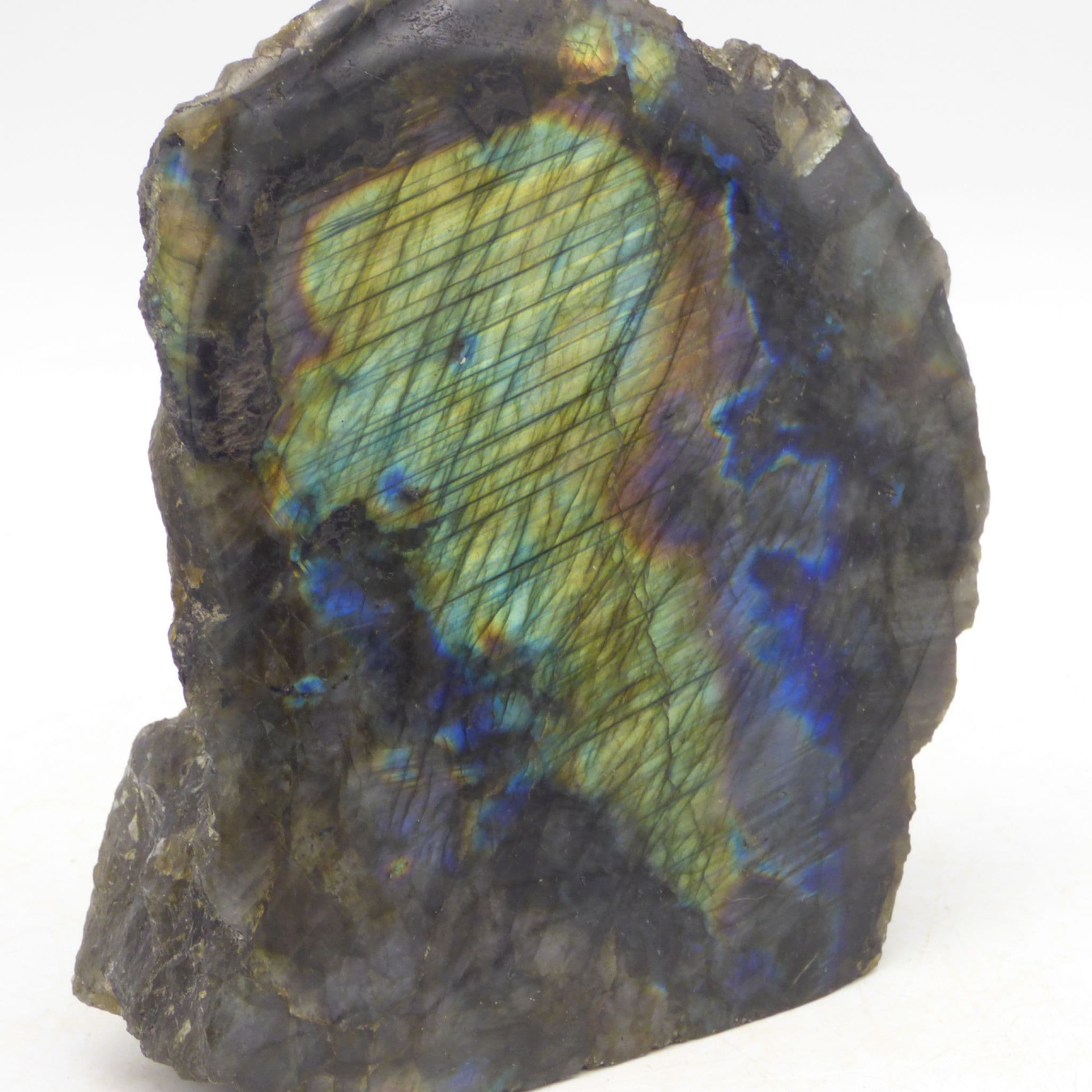 Labradorite Freeform Crystal from Madagascar  Exceptional Colours 434 gm