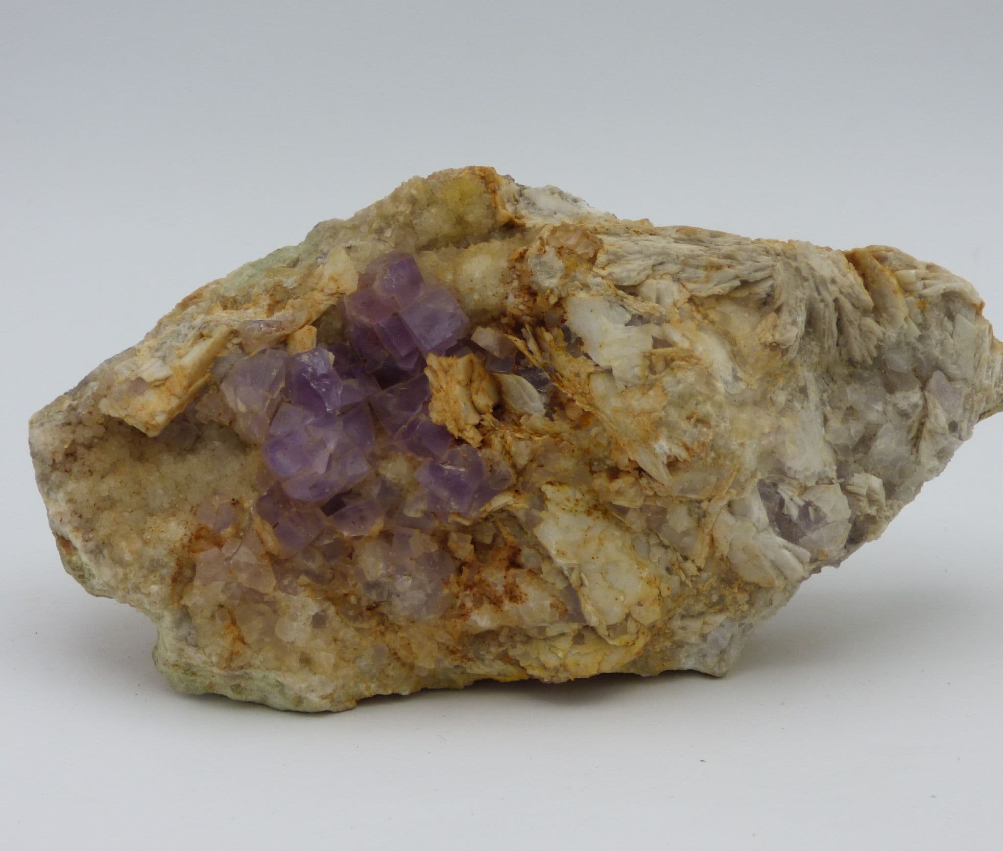 Lilac Fluorite Crystal Cluster from Berbes,  Spain + Stand