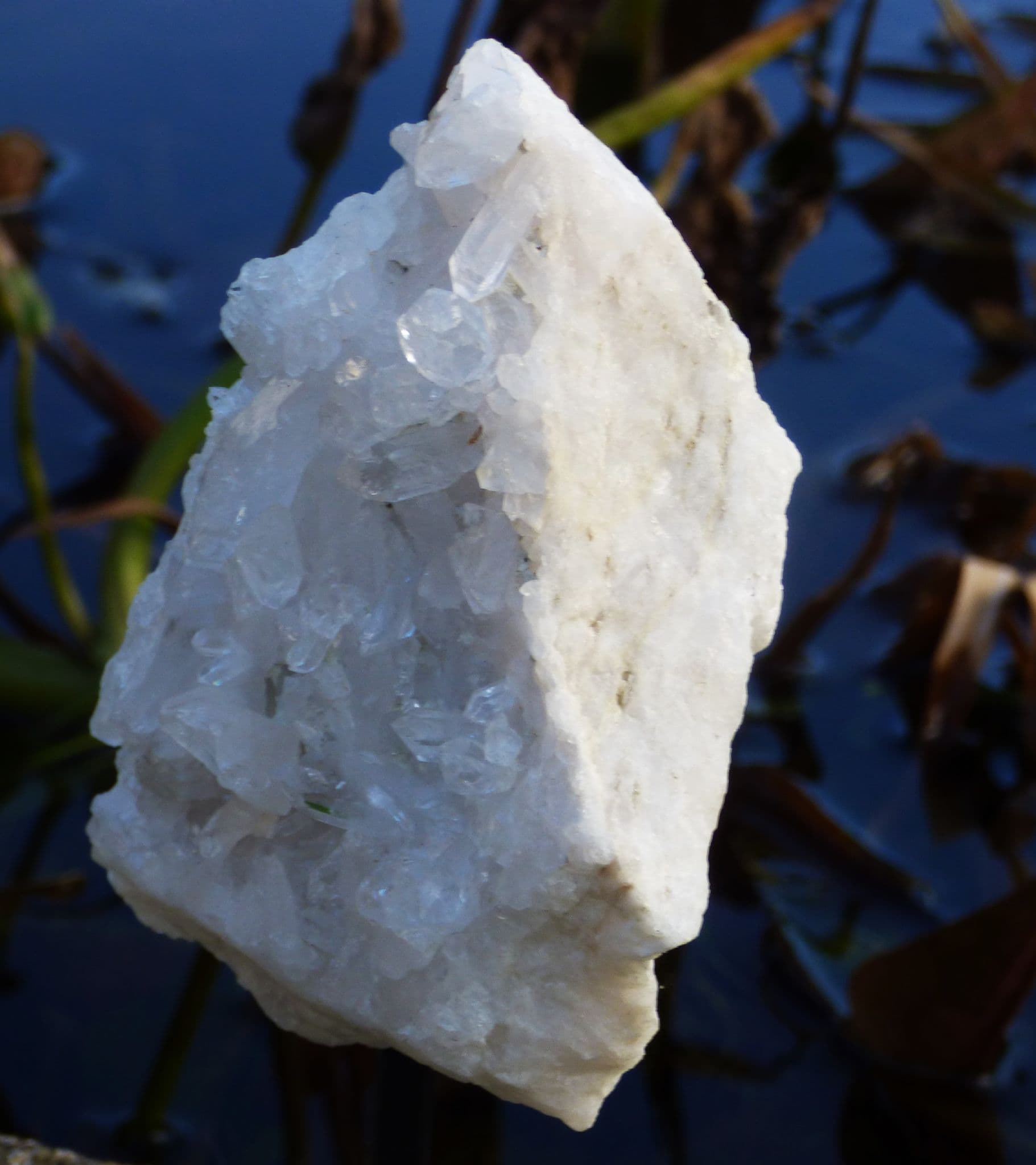 Natural Crystal Quartz Cluster on Steel Stand  Stand