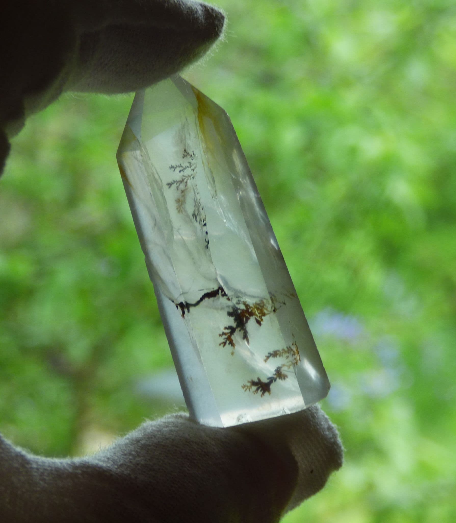 Natural Dendritic Crystal Quartz Point