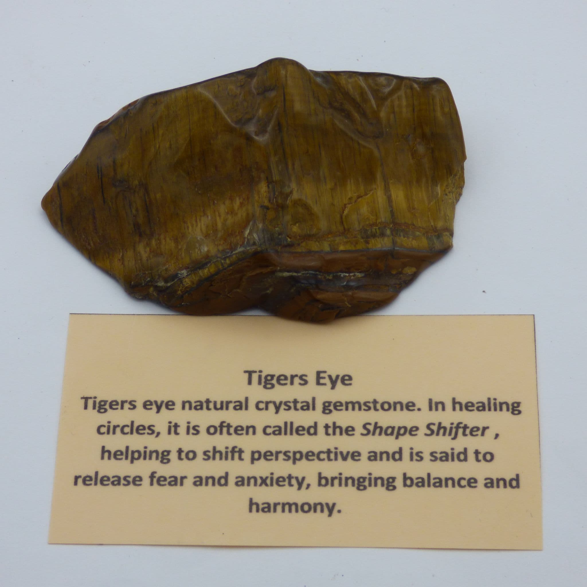 Natural Tigers Eye Palm Stone from South  Africa