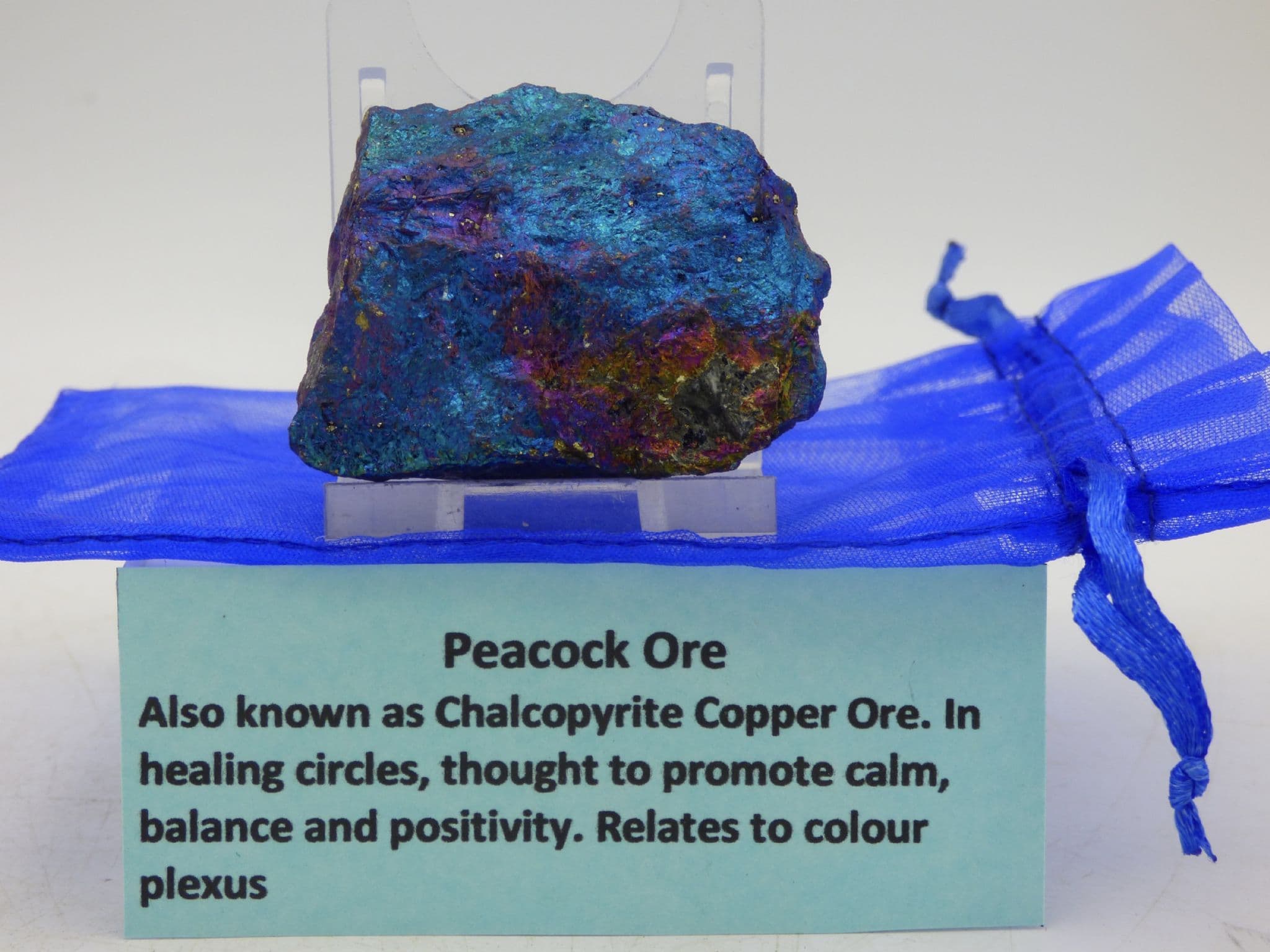 Peacock Ore Chalcopyrite  + Gift  Bag