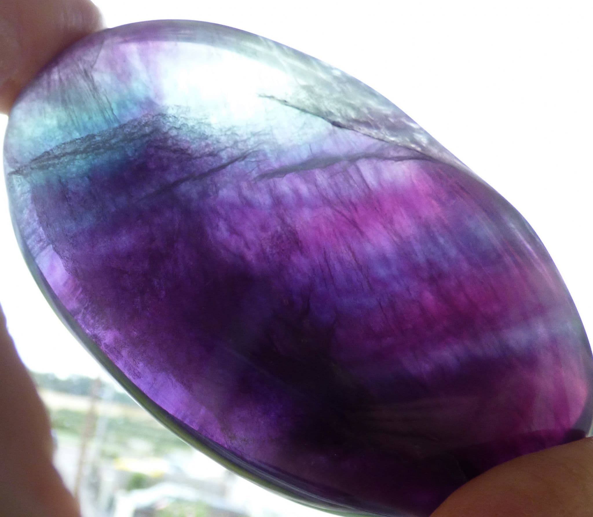 Rainbow Fluorite Palm Stone