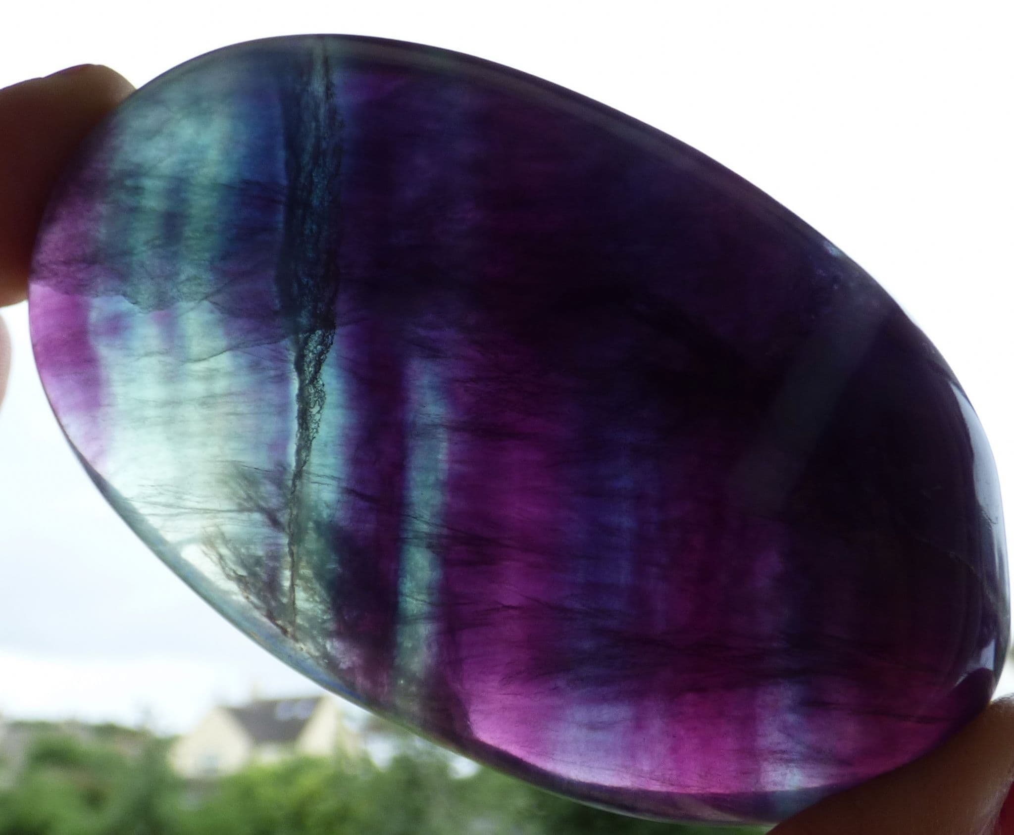 Rainbow Fluorite Palm Stone