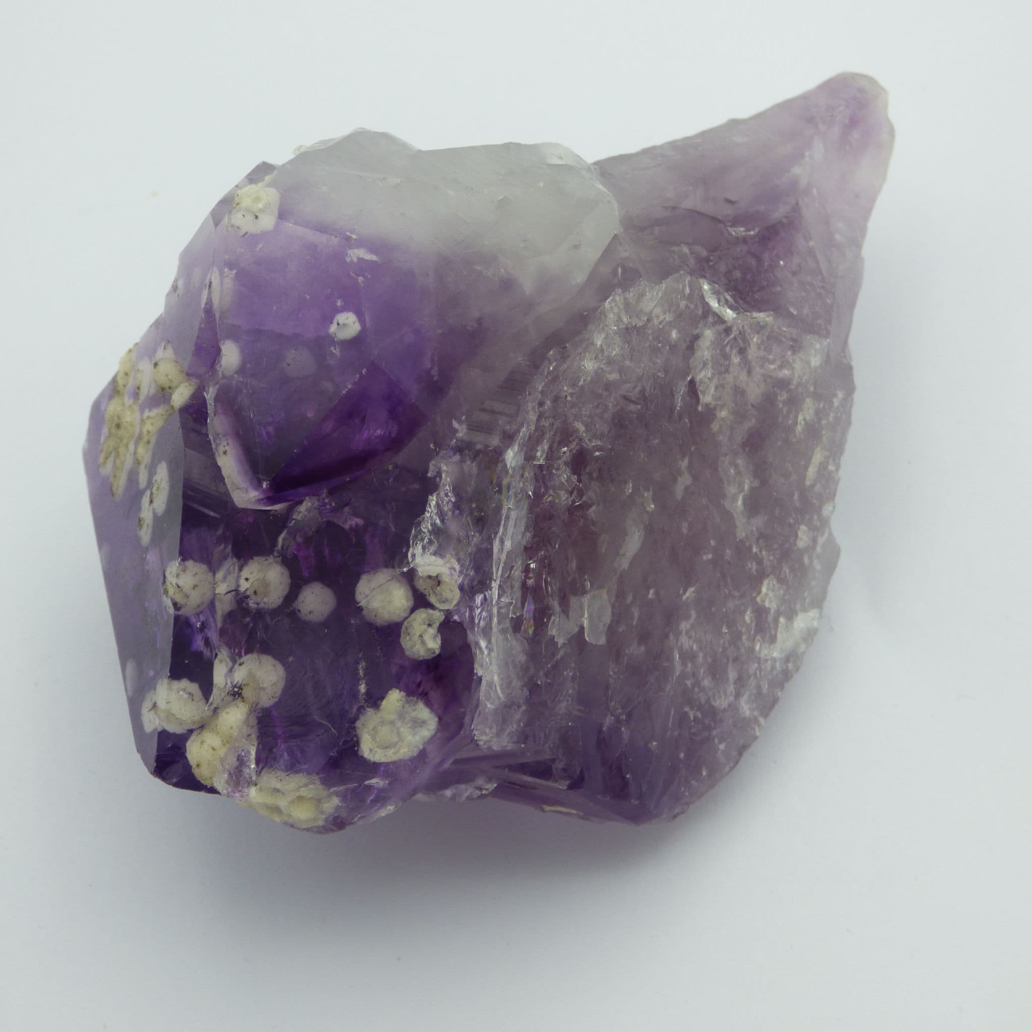 Rough  Amethyst Crystal Point with Display Stand and Card 10.5 x 6.7 cm 288 gm