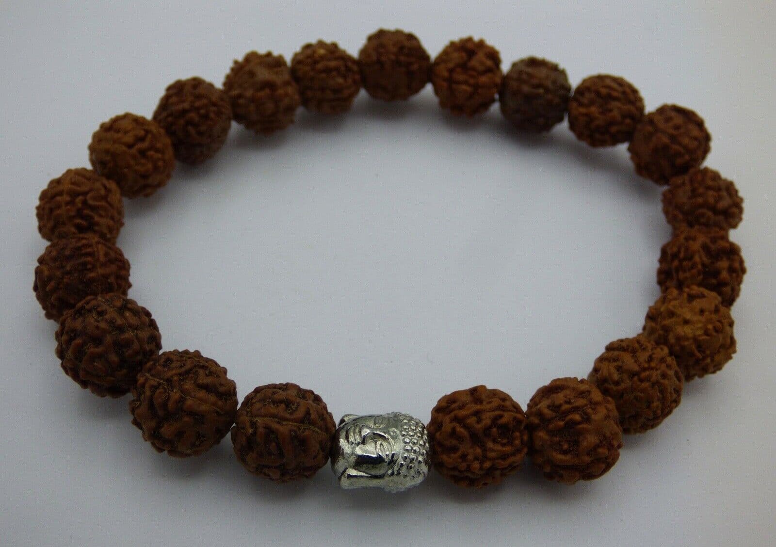 Rudraksha Buddha Bangle Mala Prayer Beads Natural Bracelet x 1