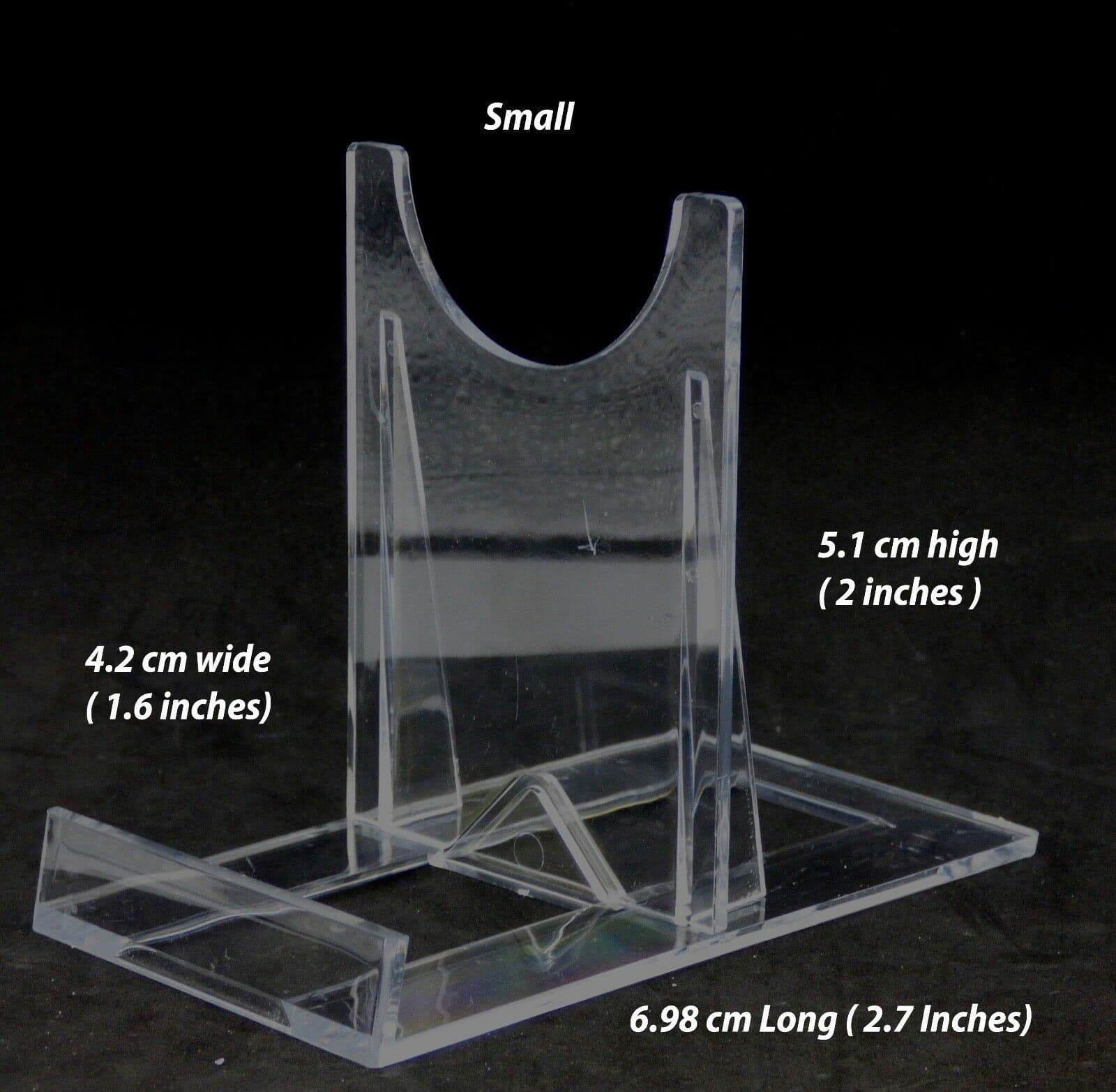 Wholesale Bulk Lot of 50 acrylic two-piece Display Stands SMALLER SIZE